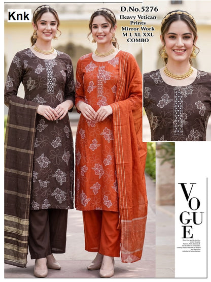 Dno 5274-5277 Mirror Work Knk Vetican Readymade Pant Style Suits Exporter Ahmedabad