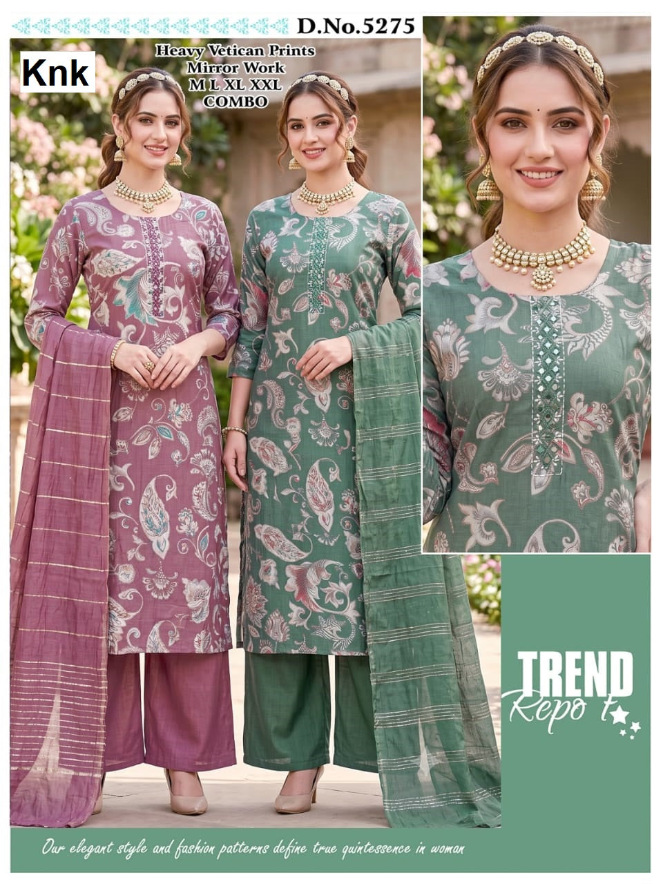 Dno 5274-5277 Mirror Work Knk Vetican Readymade Pant Style Suits Exporter Ahmedabad