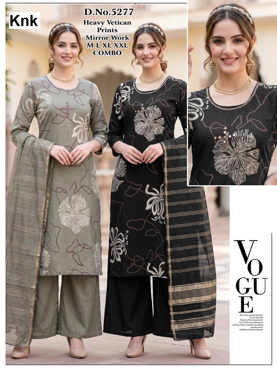 Dno 5274-5277 Mirror Work Knk Vetican Readymade Pant Style Suits Exporter Ahmedabad