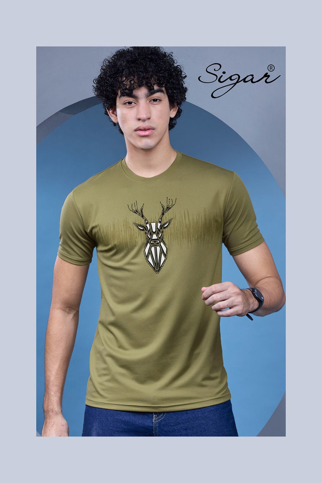 Dno 5639 Imported Sigar Dobby Mens Tshirts Exporter Ahmedabad