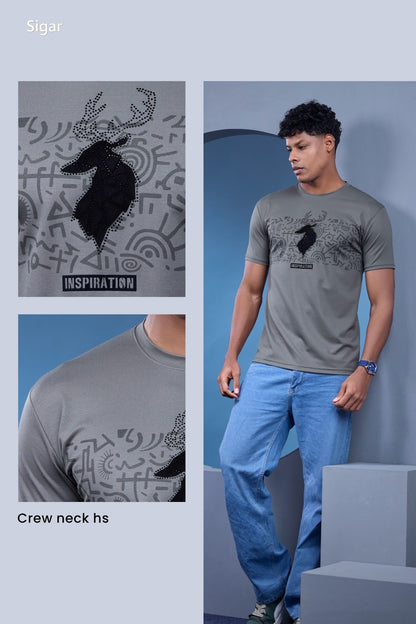 Dno 5639 Imported Sigar Dobby Mens Tshirts Exporter Ahmedabad