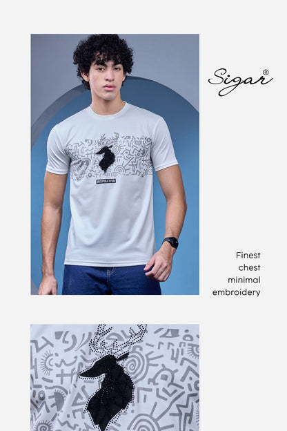 Dno 5639 Imported Sigar Dobby Mens Tshirts Exporter Ahmedabad