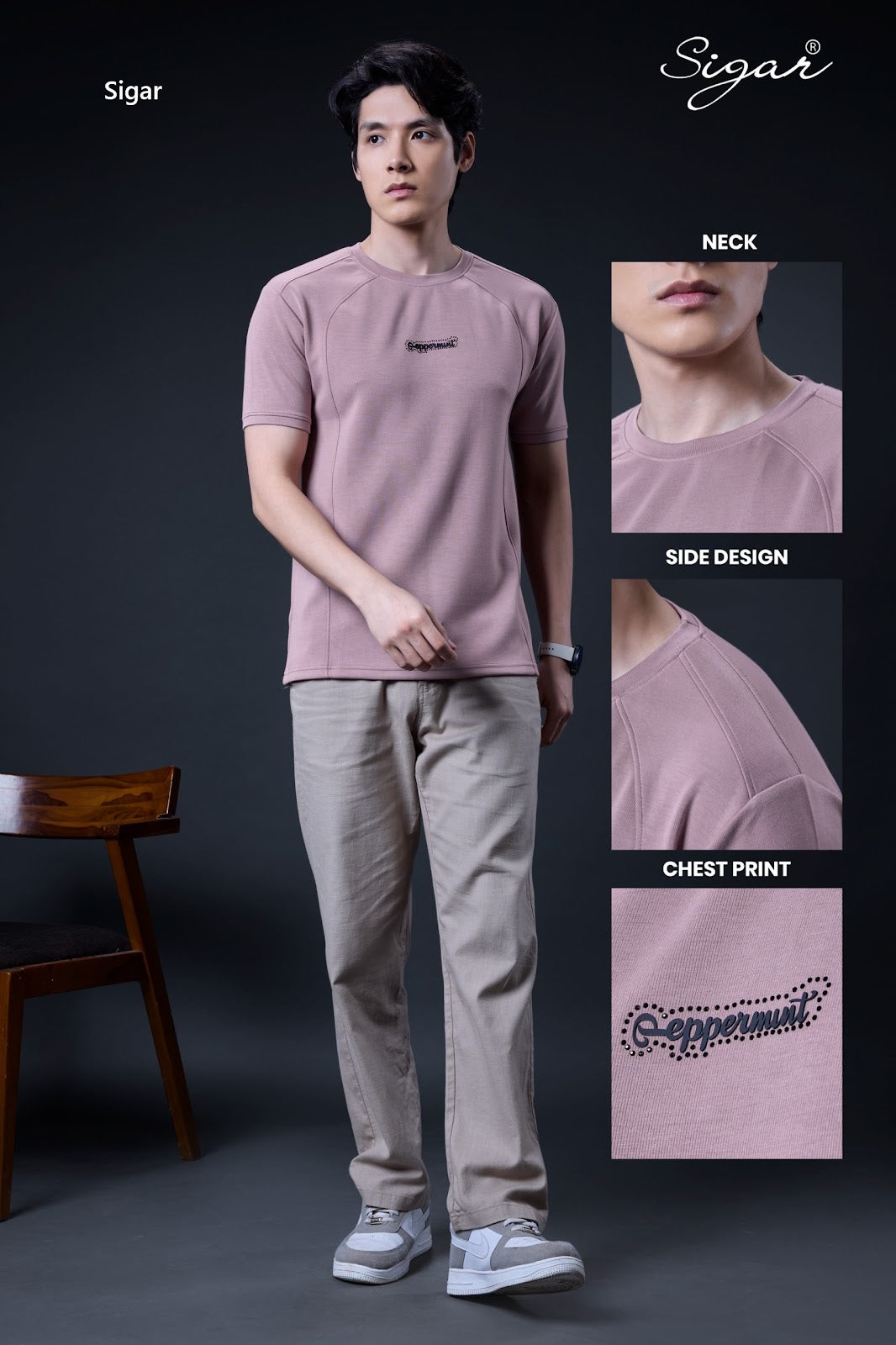 Dno 5665 Self Cut Sigar Imported Mens Tshirts Manufacturer