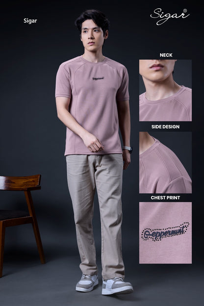 Dno 5665 Self Cut Sigar Imported Mens Tshirts Manufacturer