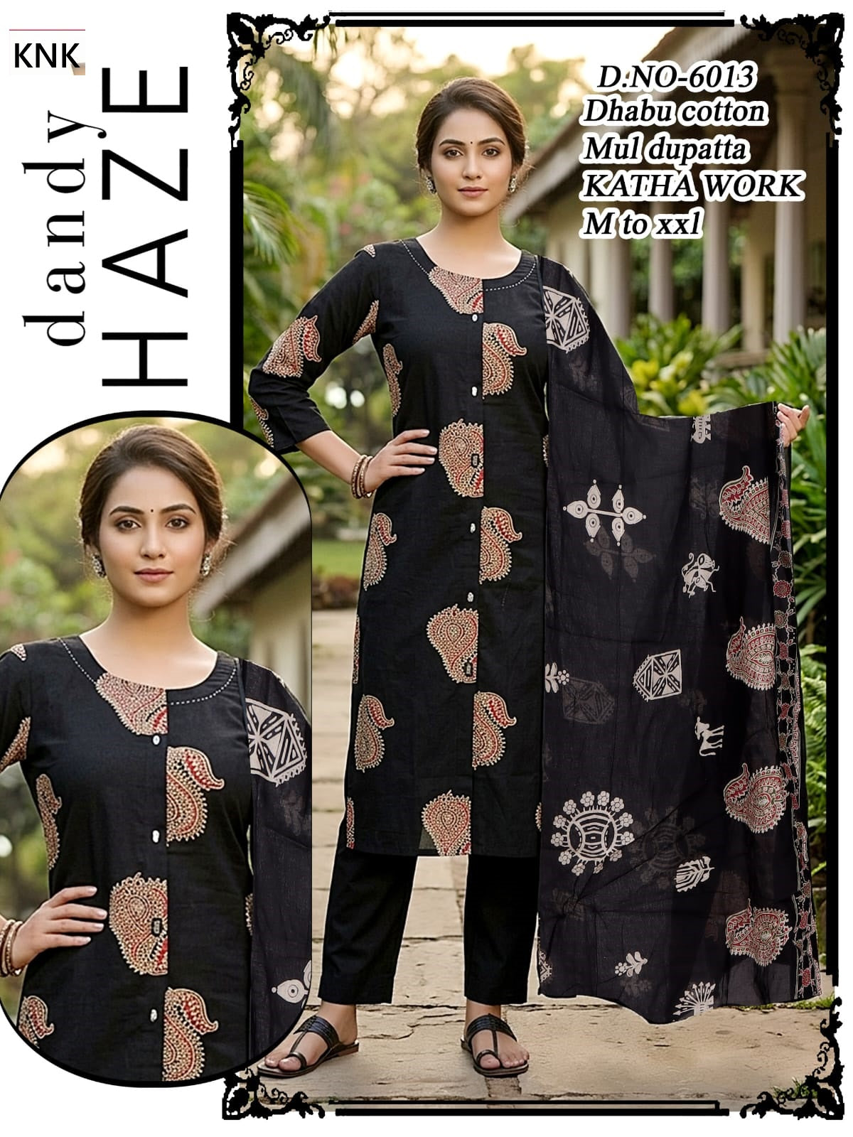 Dno 6021-6023 Knk Dhabu Readymade Cotton Pant Suits Wholesale Rate