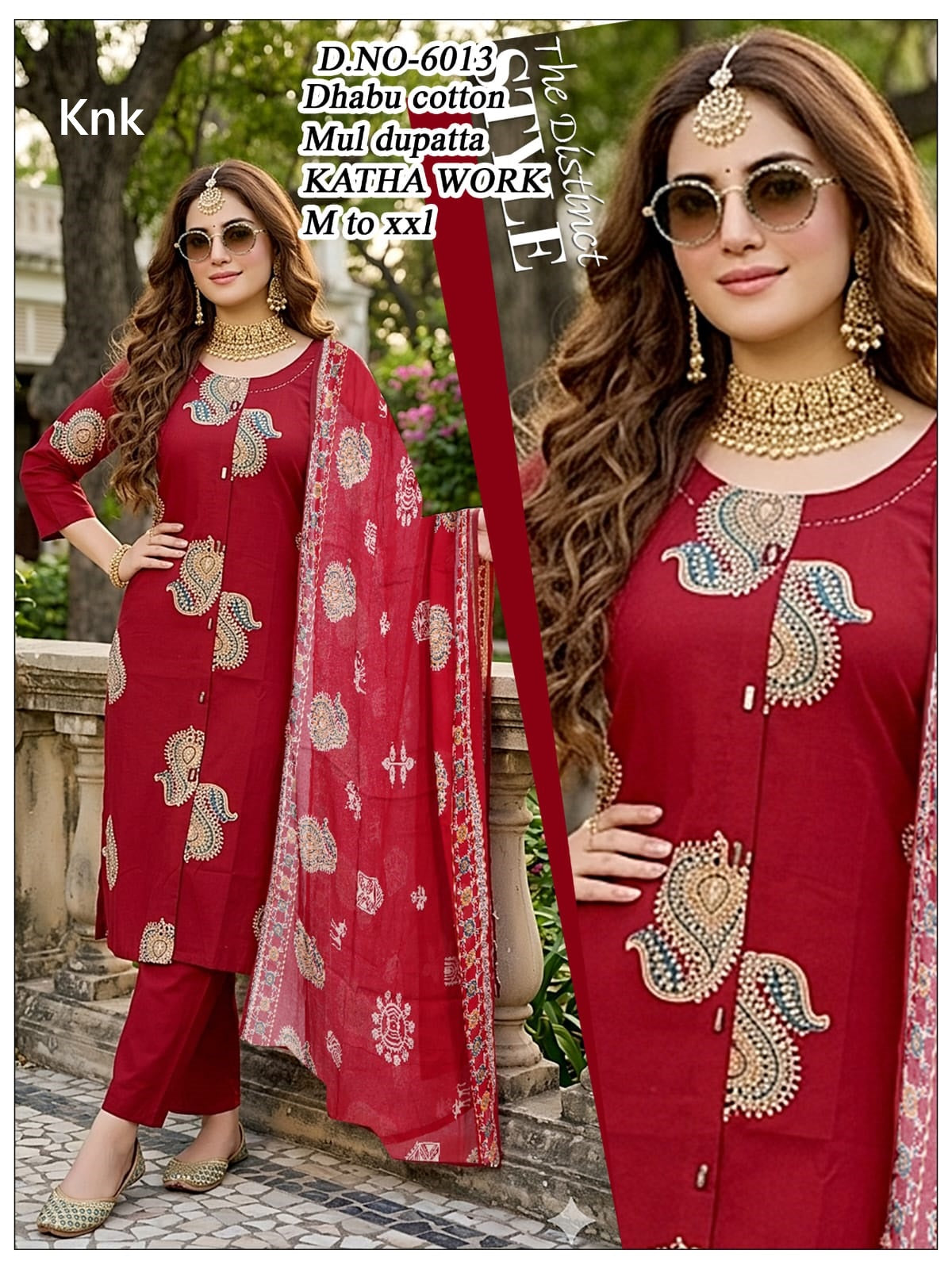Dno 6021-6023 Knk Dhabu Readymade Cotton Pant Suits Wholesale Rate