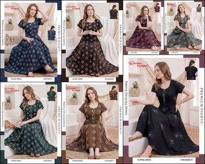 Dno 6603-6616 Ruchee Fashion Alpine Night Gowns Wholesaler India