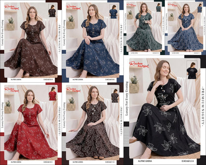 Dno 6603-6616 Ruchee Fashion Alpine Night Gowns Wholesaler India