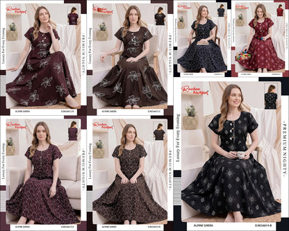 Dno 6603-6616 Ruchee Fashion Alpine Night Gowns Wholesaler India
