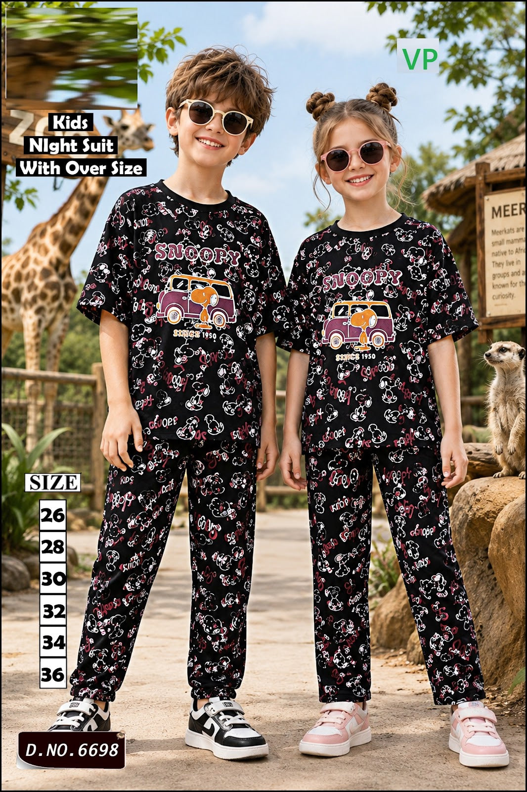 Dno 6698 110726 Vp Hosiery Cotton Unisex Kids Co Ord Set Manufacturer Gujarat