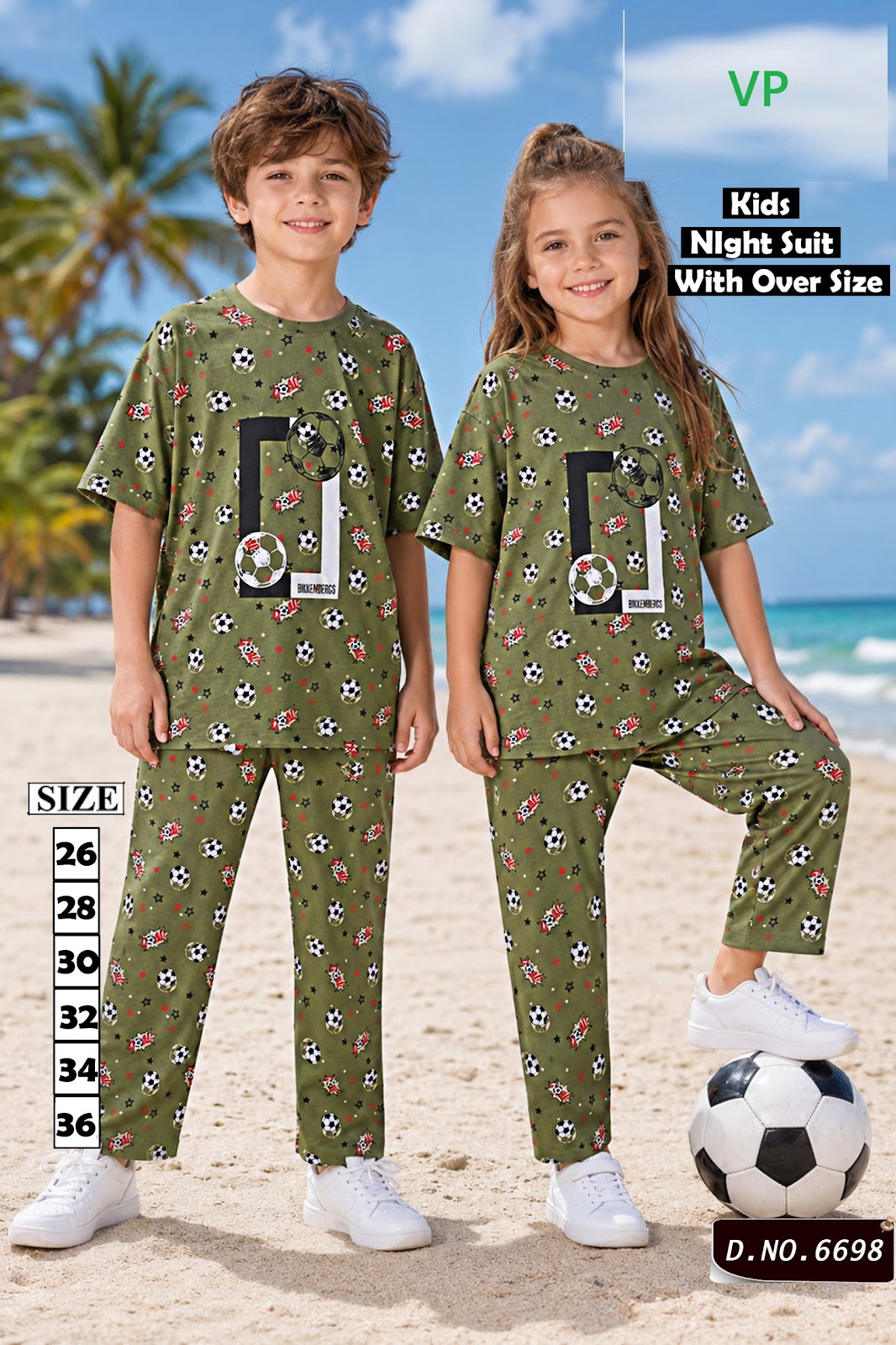 Dno 6698 110726 Vp Hosiery Cotton Unisex Kids Co Ord Set Manufacturer Gujarat