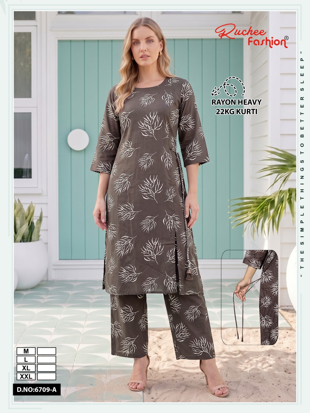 Dno 6708-6712 Ruchee Fashion Rayon 22Kg Co Ord Set Wholesale Price