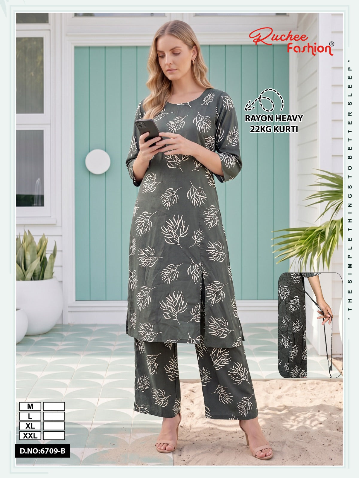 Dno 6708-6712 Ruchee Fashion Rayon 22Kg Co Ord Set Wholesale Price