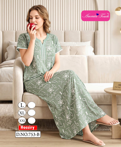 Dno 753 Kavyansika Hosiery Cotton Night Gowns Wholesale Price