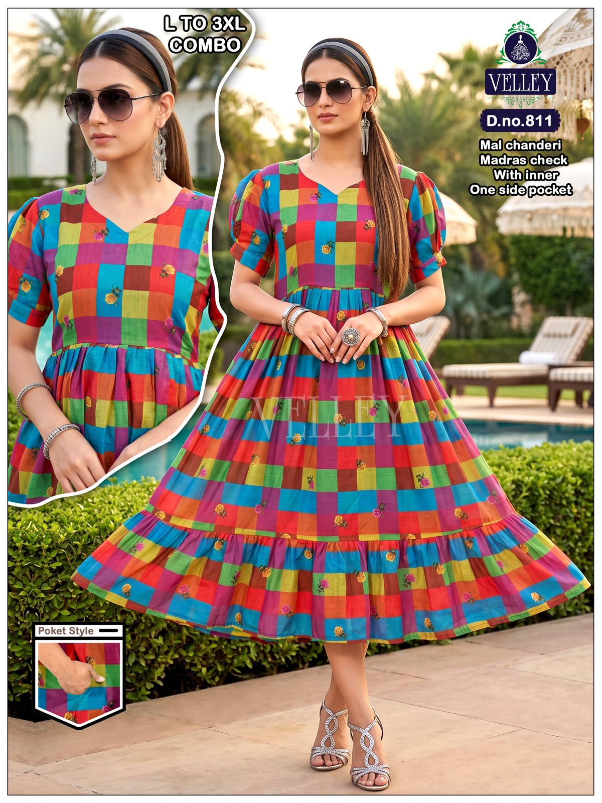 Dno 803-814 Velley Chanderi Anarkali Kurtis Wholesaler Ahmedabad