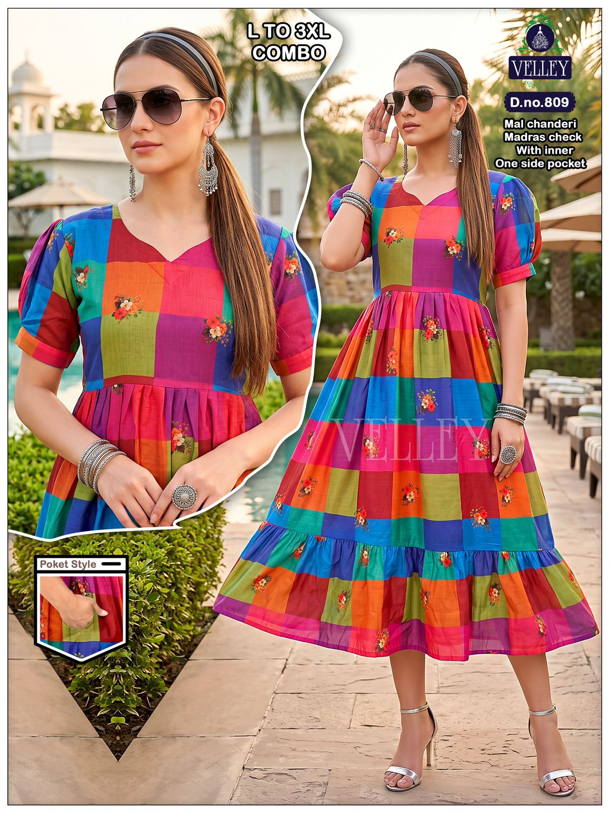 Dno 803-814 Velley Chanderi Anarkali Kurtis Wholesaler Ahmedabad
