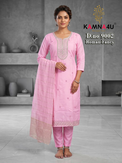 Dno 9001-9004 Kamna4U Roman Readymade Pant Style Suits Wholesale