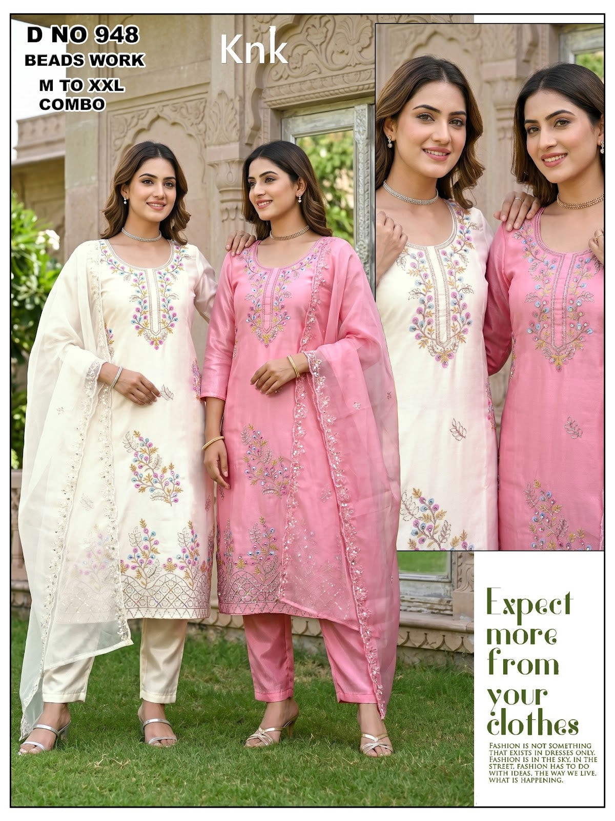 Dno 947-951 Knk Roman Silk Readymade Pant Style Suits Manufacturer India
