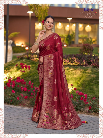 Dolenza 77001-77005 Sethnic Dola Silk Sarees Exporter India