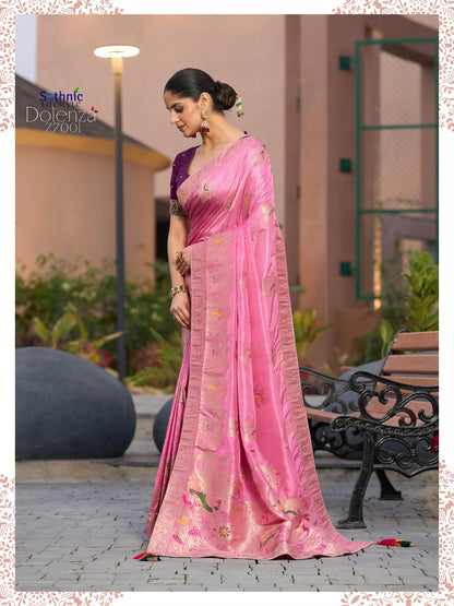Dolenza 77001-77005 Sethnic Dola Silk Sarees Exporter India