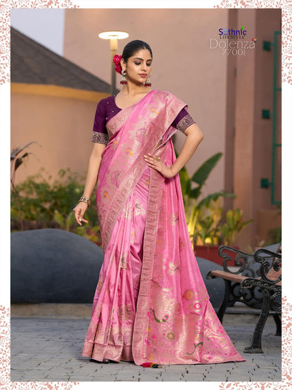 Dolenza 77001-77005 Sethnic Dola Silk Sarees Exporter India