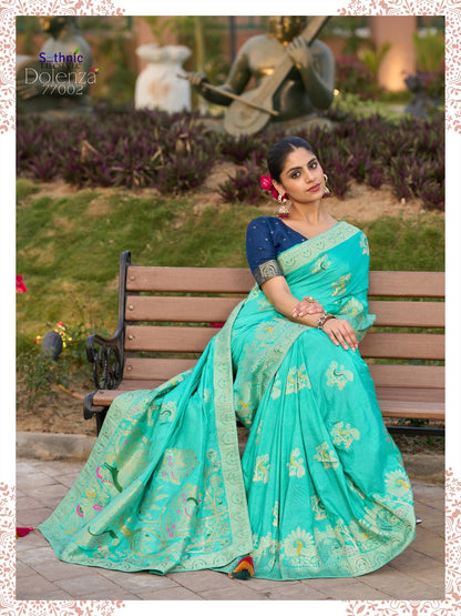Dolenza 77001-77005 Sethnic Dola Silk Sarees Exporter India