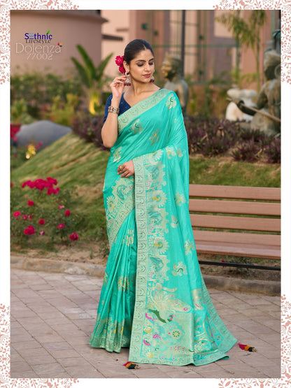 Dolenza 77001-77005 Sethnic Dola Silk Sarees Exporter India