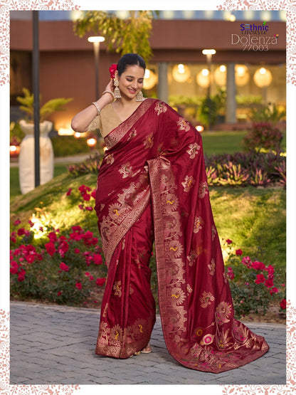 Dolenza 77001-77005 Sethnic Dola Silk Sarees Exporter India