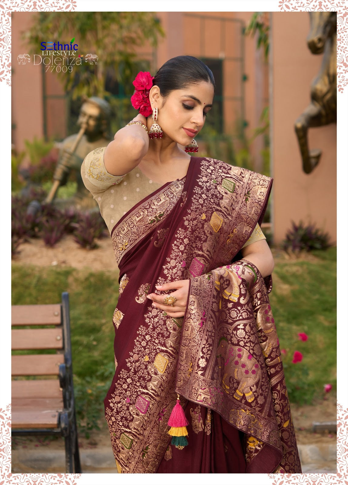 Dolenza Vol 2 77006-77010 Sethnic Dola Silk Sarees Wholesaler Ahmedabad