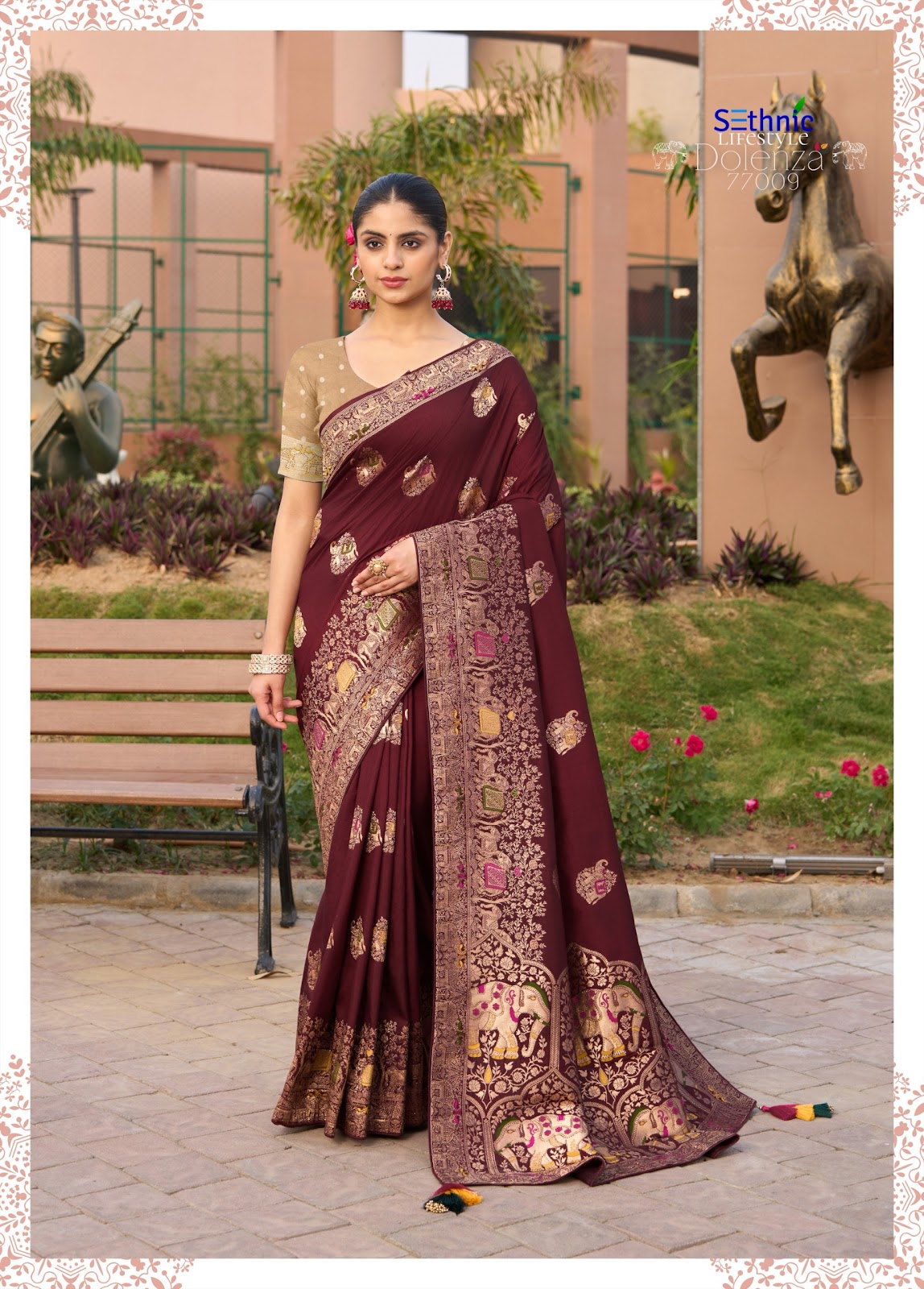 Dolenza Vol 2 77006-77010 Sethnic Dola Silk Sarees Wholesaler Ahmedabad