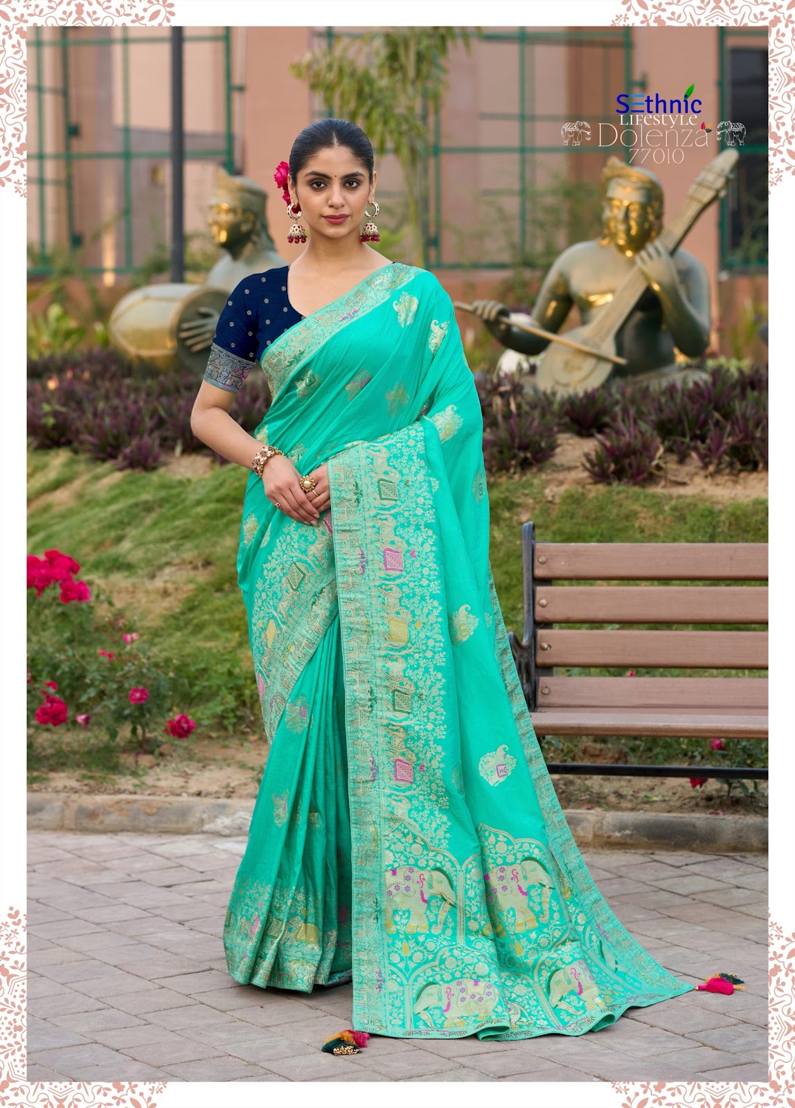 Dolenza Vol 2 77006-77010 Sethnic Dola Silk Sarees Wholesaler Ahmedabad