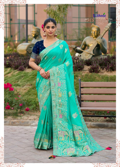 Dolenza Vol 2 77006-77010 Sethnic Dola Silk Sarees Wholesaler Ahmedabad