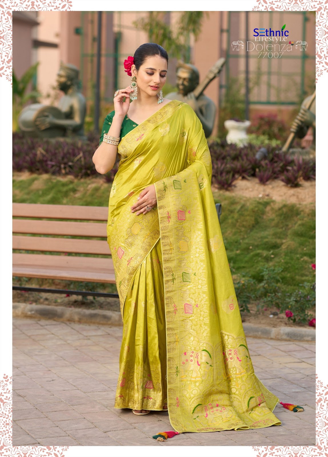 Dolenza Vol 2 77006-77010 Sethnic Dola Silk Sarees Wholesaler Ahmedabad