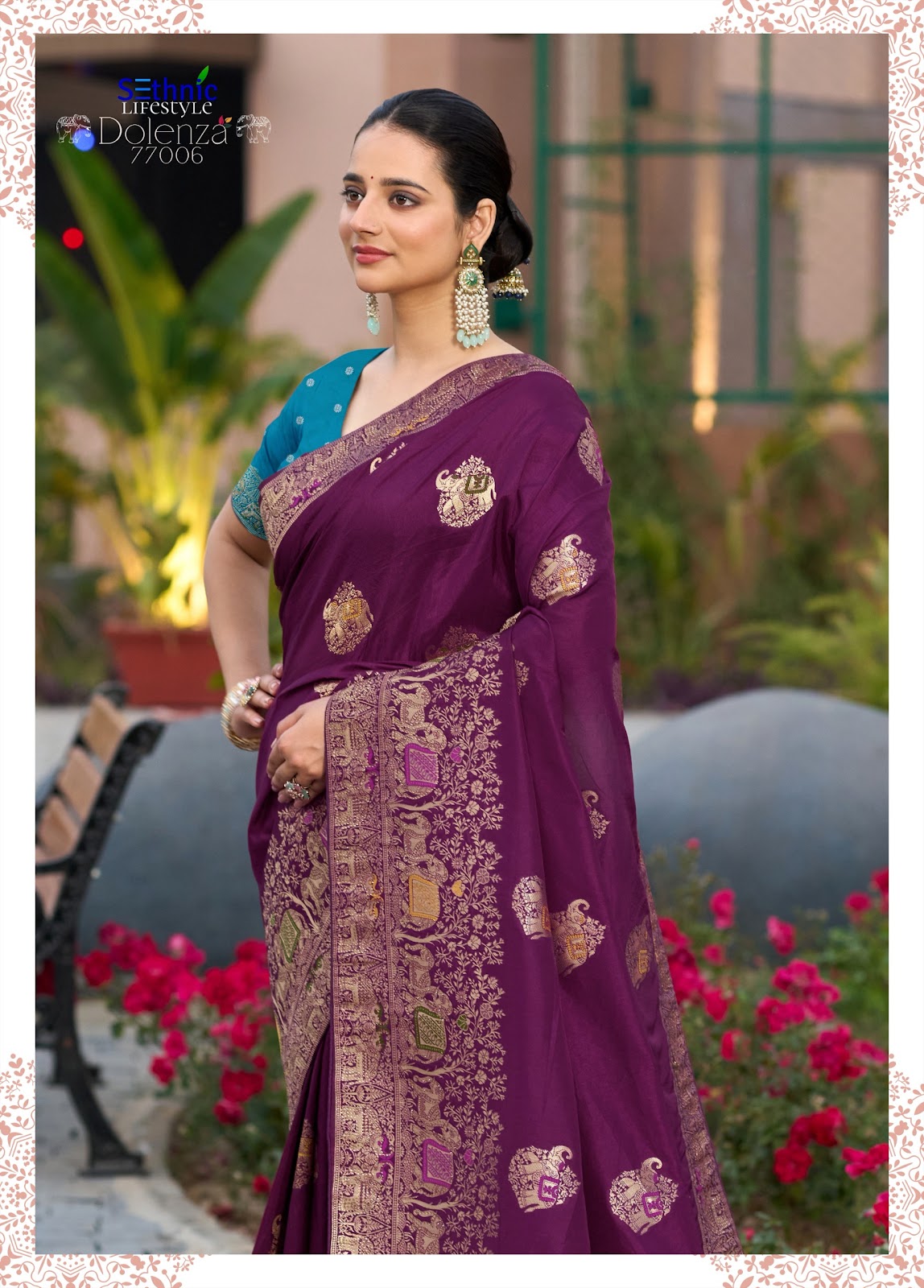 Dolenza Vol 2 77006-77010 Sethnic Dola Silk Sarees Wholesaler Ahmedabad