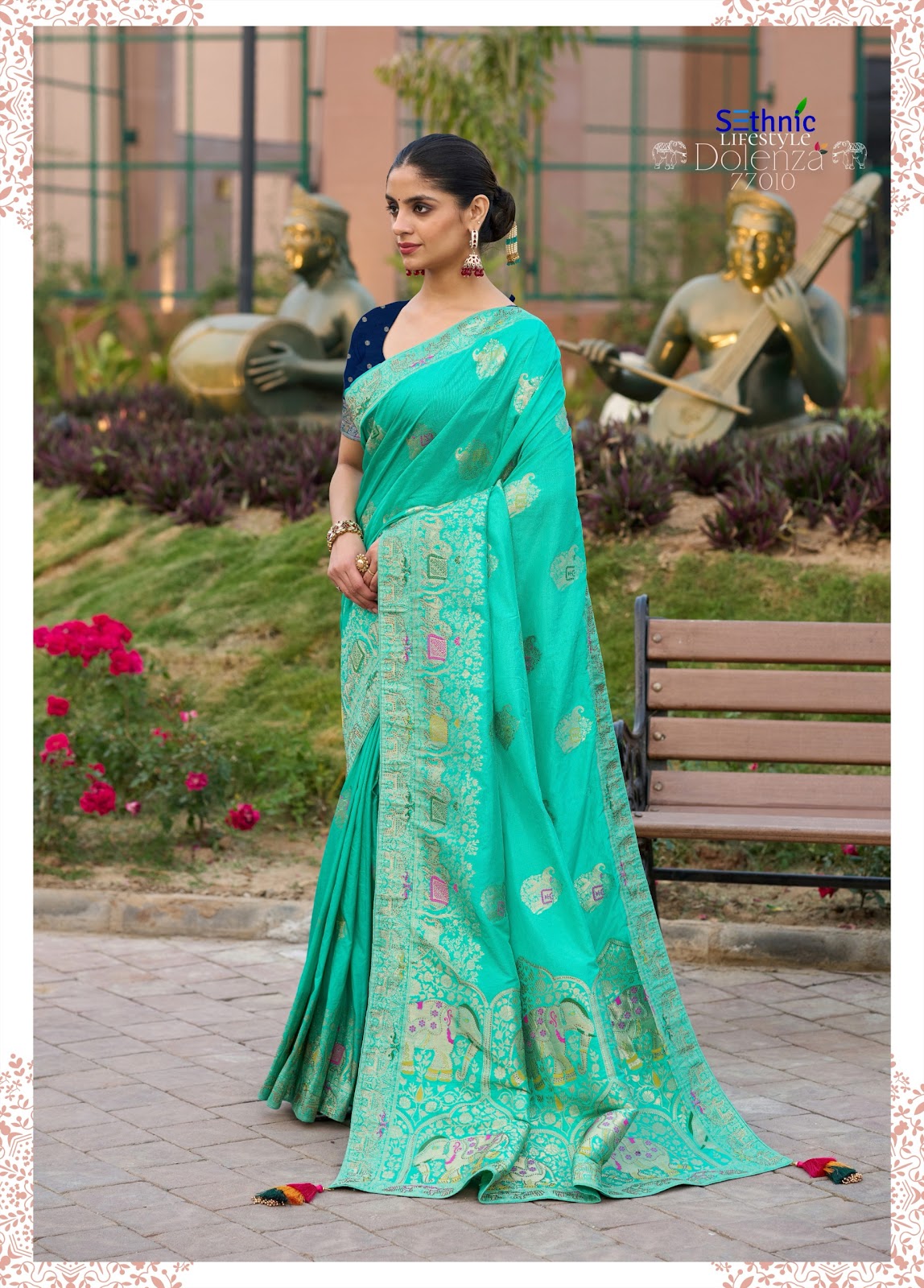 Dolenza Vol 2 77006-77010 Sethnic Dola Silk Sarees Wholesaler Ahmedabad