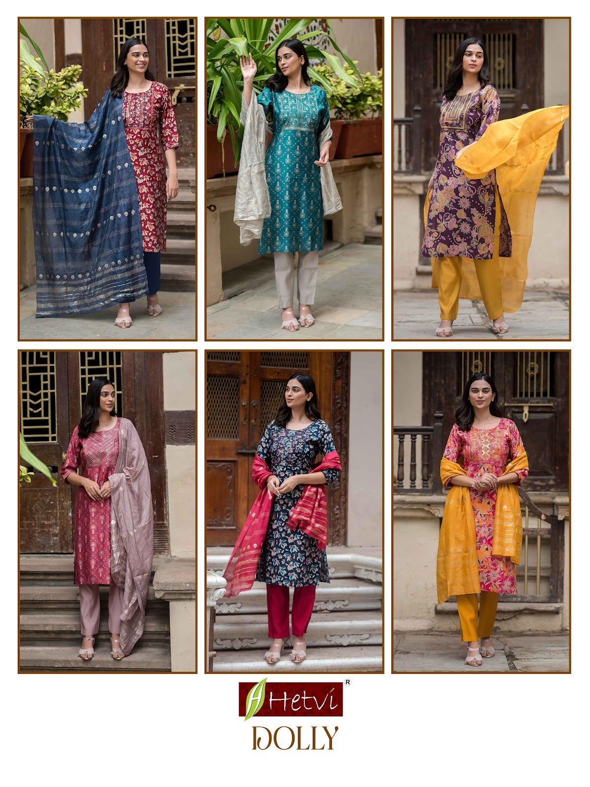 Dolly Hetvi Chanderi Modal Readymade Pant Style Suits Wholesale