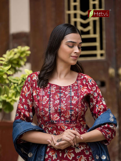 Dolly Hetvi Chanderi Modal Readymade Pant Style Suits Wholesale
