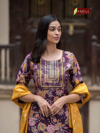 Dolly Hetvi Chanderi Modal Readymade Pant Style Suits Wholesale