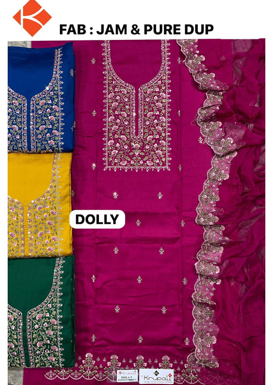 Dolly Krupali Pure Jam Salwar Suits Supplier India