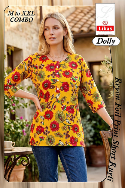 Dolly Libas Amiti Liva Short Kurtis Exporter Ahmedabad
