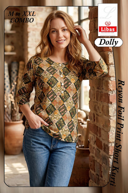 Dolly Libas Amiti Liva Short Kurtis Exporter Ahmedabad