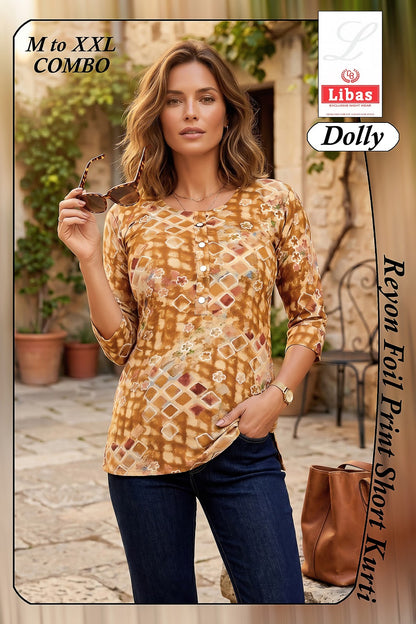 Dolly Libas Amiti Liva Short Kurtis Exporter Ahmedabad