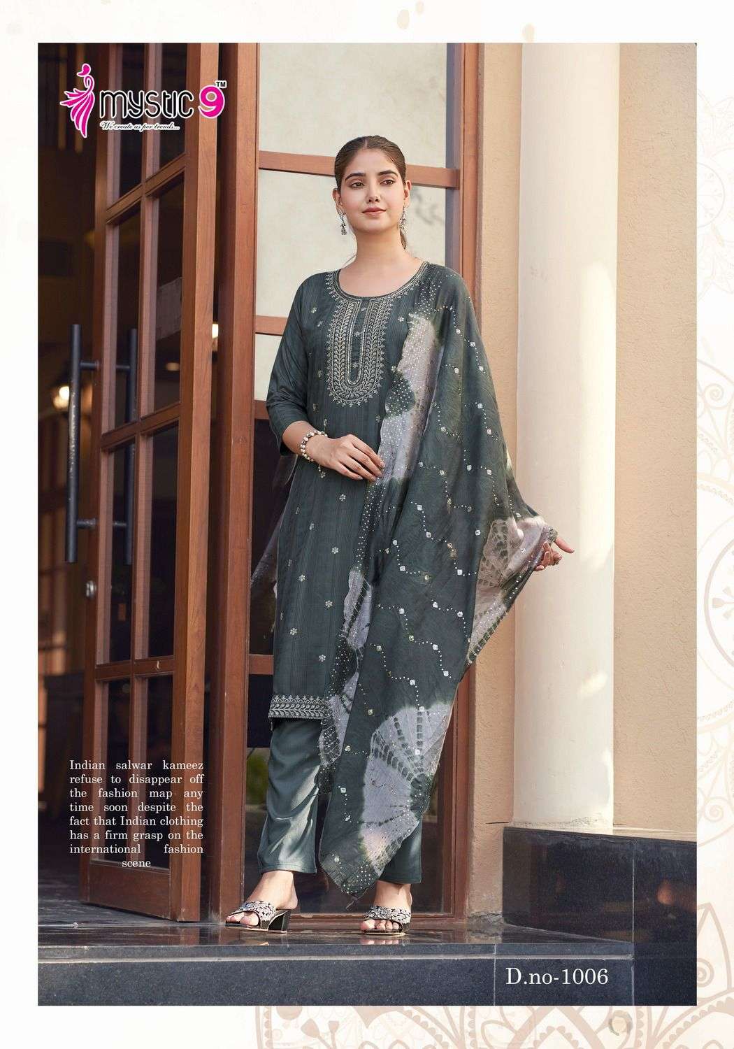 Dolly Vol 1 Mystic 9 Reyon Readymade Pant Style Suits Manufacturer India