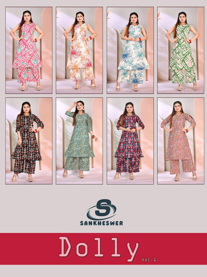 Dolly Vol 1 Sankheswer Cotton Kurti Plazzo Set Exporter Ahmedabad
