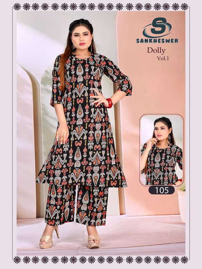 Dolly Vol 1 Sankheswer Cotton Kurti Plazzo Set Exporter Ahmedabad