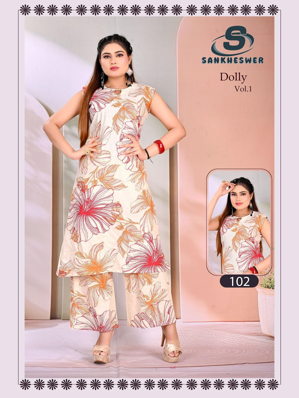 Dolly Vol 1 Sankheswer Cotton Kurti Plazzo Set Exporter Ahmedabad