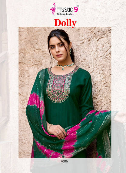 Dolly Vol 7 Mystic 9 Rayon Dobby Readymade Pant Style Suits Manufacturer Gujarat