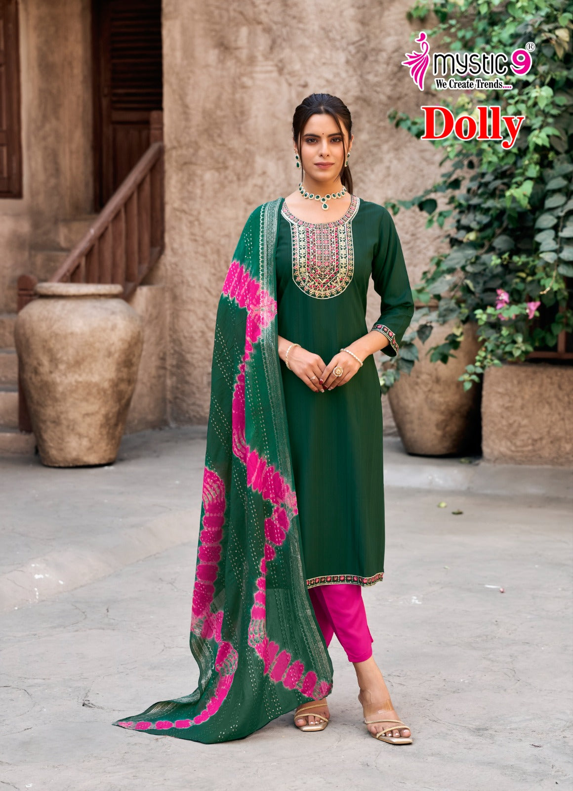 Dolly Vol 7 Mystic 9 Rayon Dobby Readymade Pant Style Suits Manufacturer Gujarat