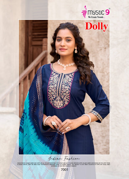 Dolly Vol 7 Mystic 9 Rayon Dobby Readymade Pant Style Suits Manufacturer Gujarat