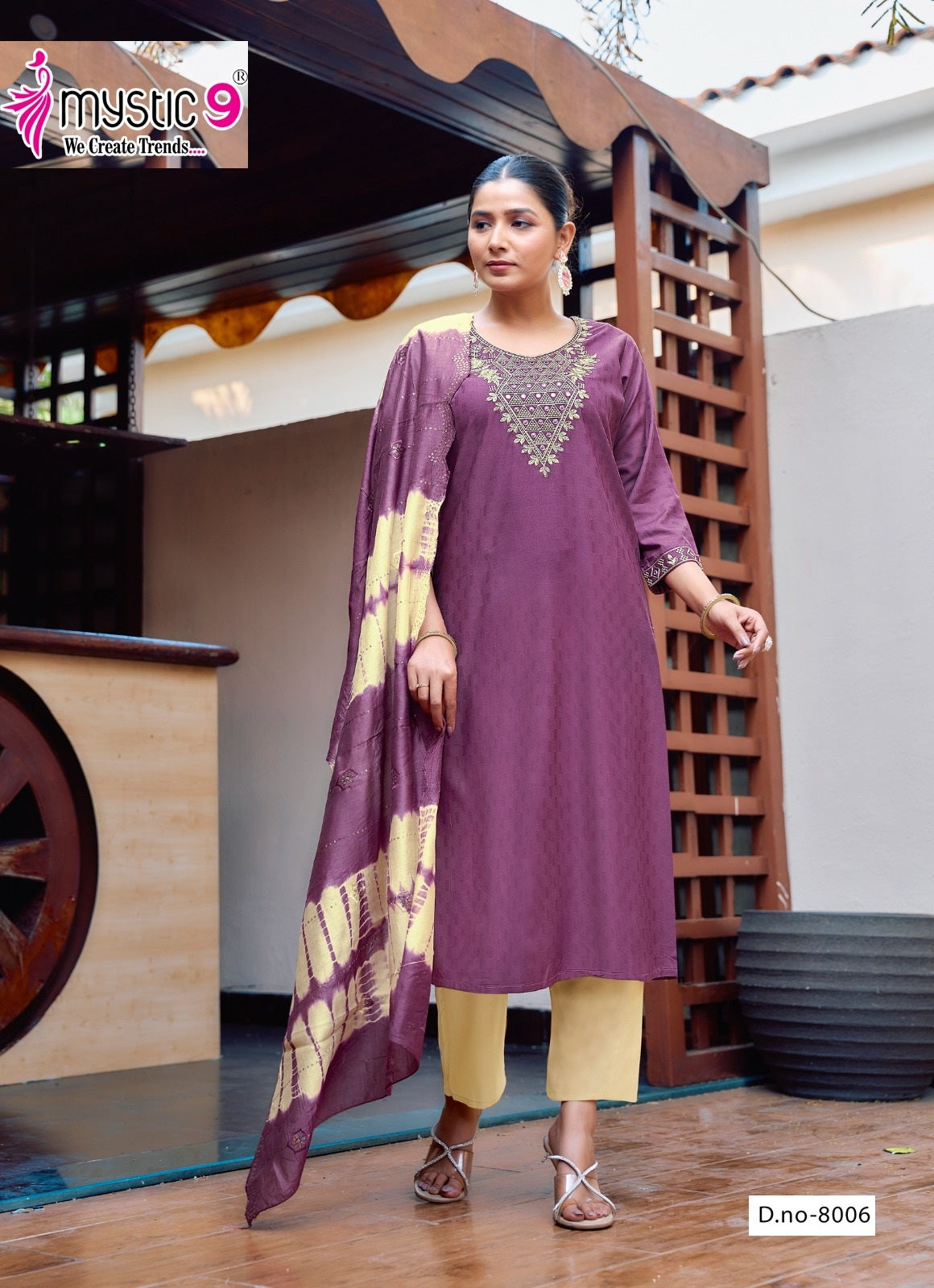 Dolly Vol 8 Mystic 9 Heavy Rayon Readymade Pant Style Suits Wholesaler India